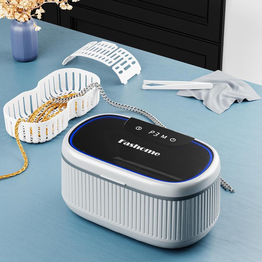 Ultrasonic Cleaner 45000Hz 550ml Smart Ultrasonic Cleaner Power Switching Timer Setting Powerful Vibration Glasses Cleaner DEGAS Mode Denture Cleaner