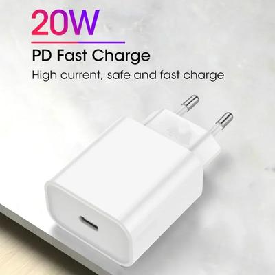 PD 20W Fast Charging For Samsung iPhone 16 15 14 13 Pro Max Ipad Phone Quick Charger EU US Plug Type C Charger Cable Accessories