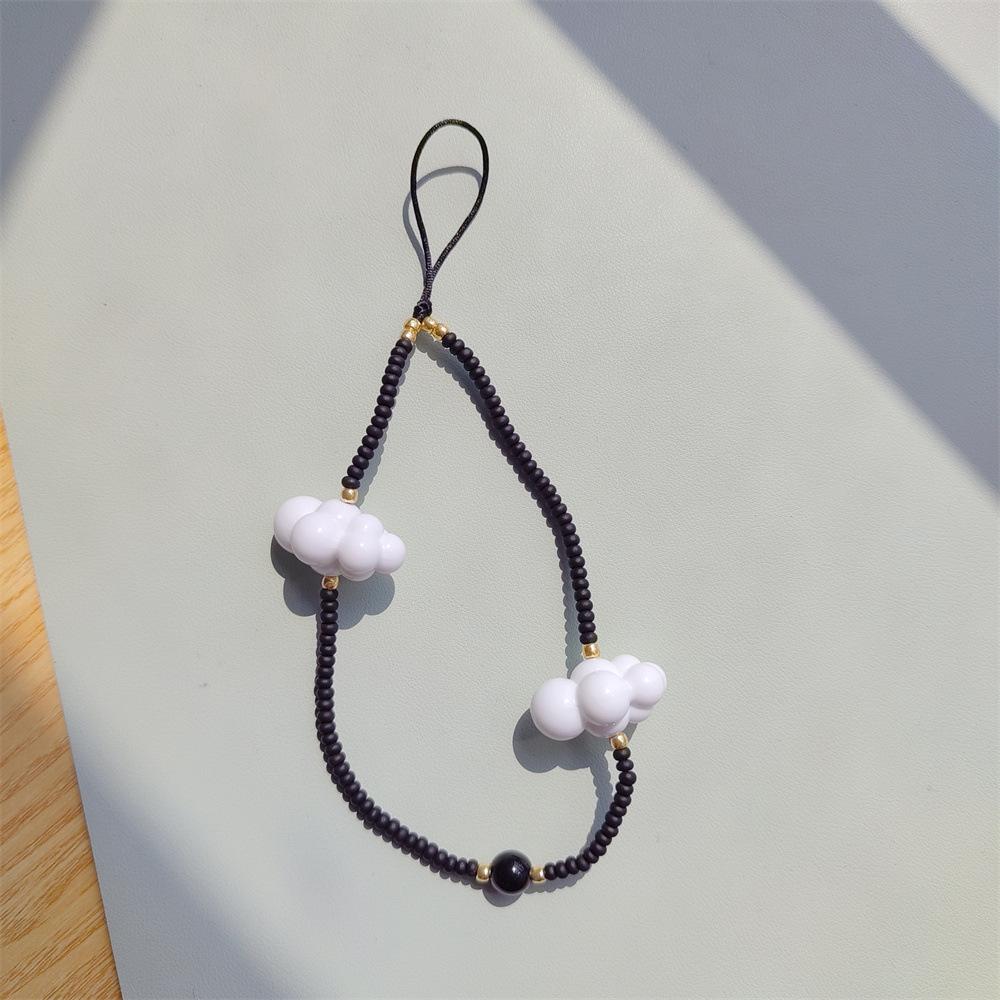 

KKBEAD Женский бисерный брелок для телефона - Дизайн «Голубое небо и белые облака»