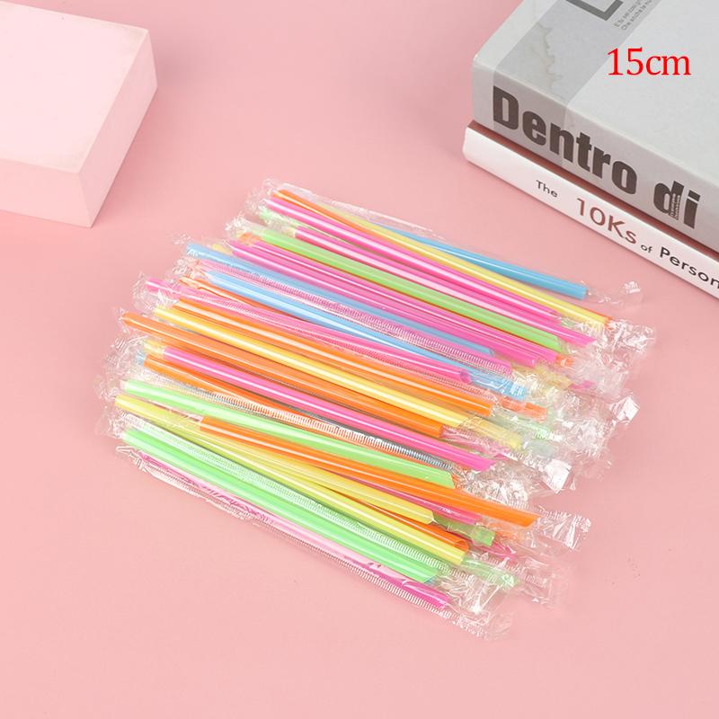 

100 шт. цветные пластиковые мини-соломинки для коктейлей для праздничных напитков вечерние принадлежности 6*150mm