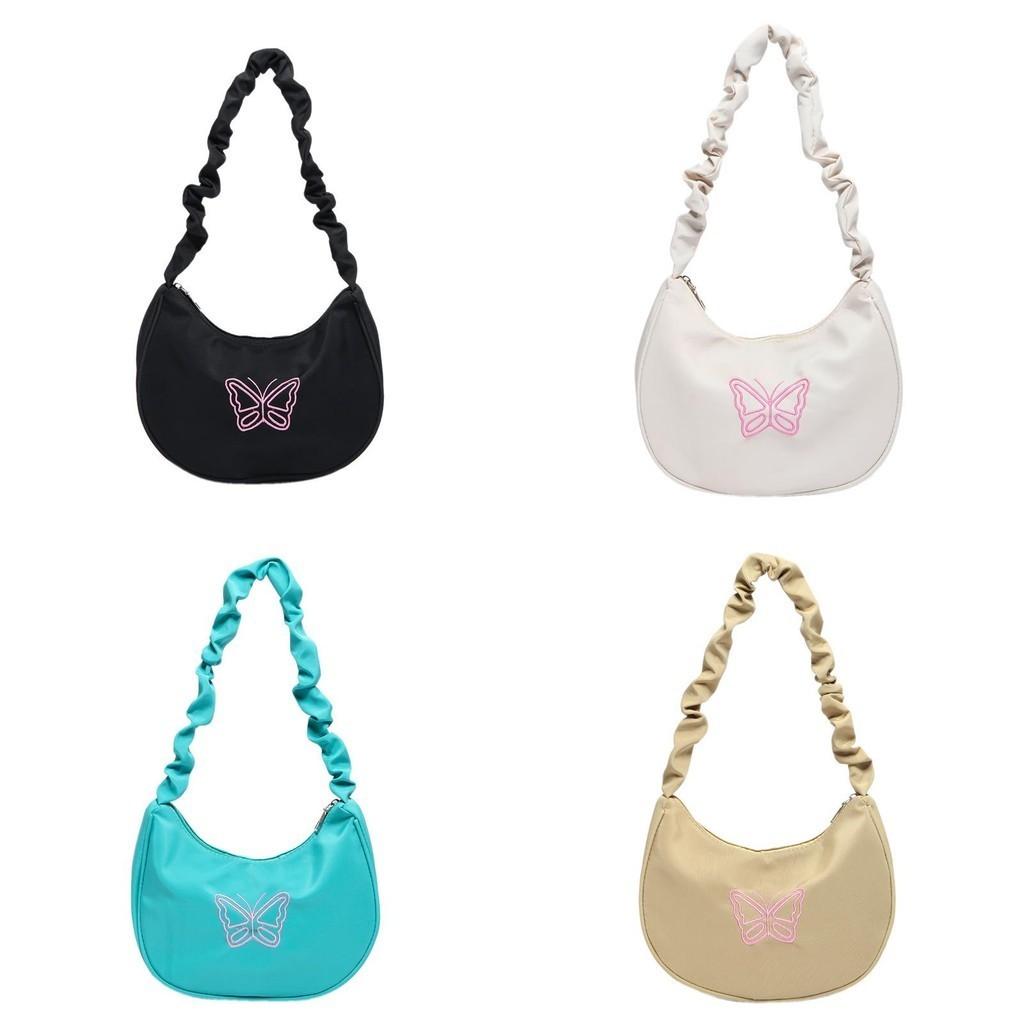 Fashionable Mid-sized Embroidered Pu Crescent Bag For Women In Various Colors