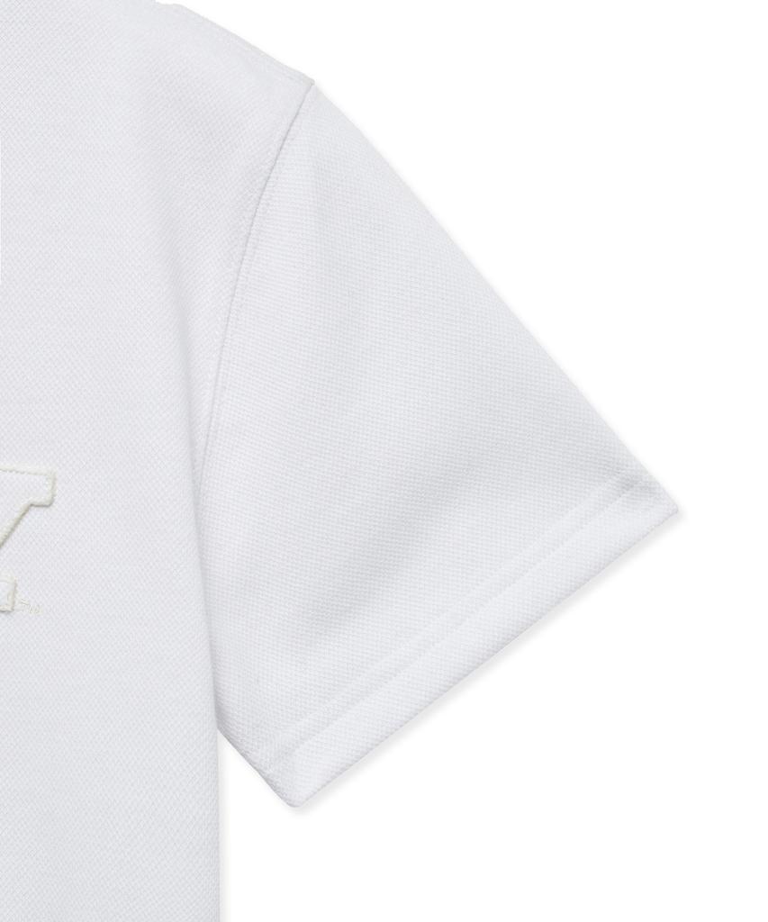 YALE Women'S Crop Banded Polo Shirt_White