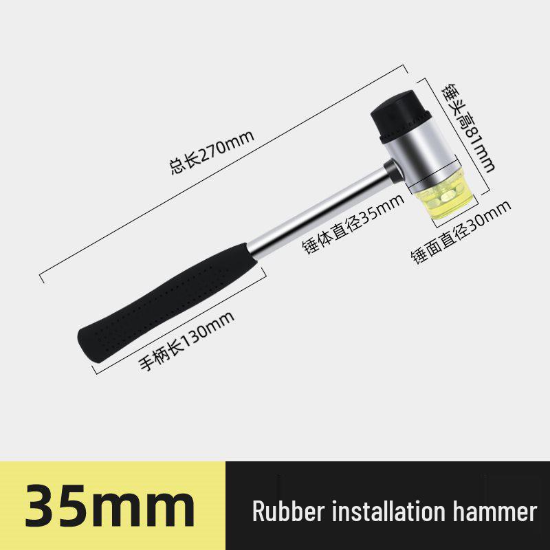 Compact Rubber Installation Hammer for Floor Tiles and Tapping