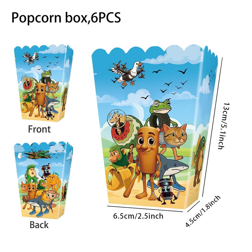 Shan Hai Jing Animation Party Set: Cake Topper, Popcorn Box, Balloons, Water Bottle Stickers
