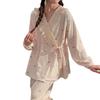 Plus Size Polka Dot Maternity Pajamas - Spring to Summer Loose Home Wear with Breastfeeding Access.