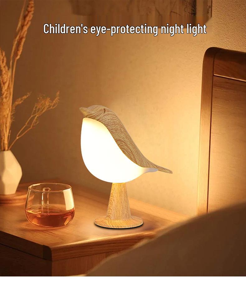 Creative Magpie Aroma LED Bird Night Light: Touch-Activated Bedside & Car Decor Lamp