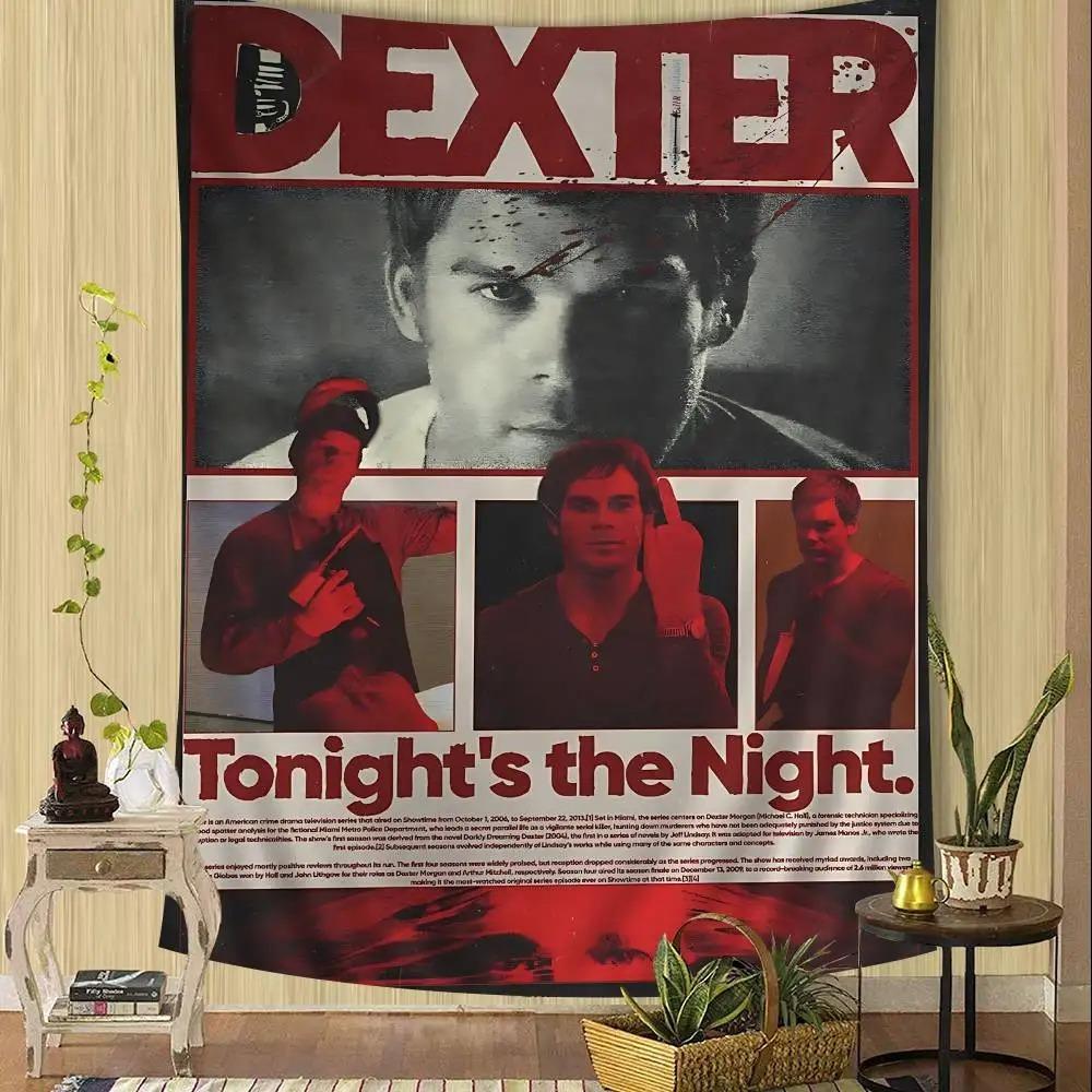 Dexter Poster American Classic Horror TV Show Hanging Bohemian Tapestry Hanging Tarot Hippie Wall Rugs Dorm Japanese Tapestry