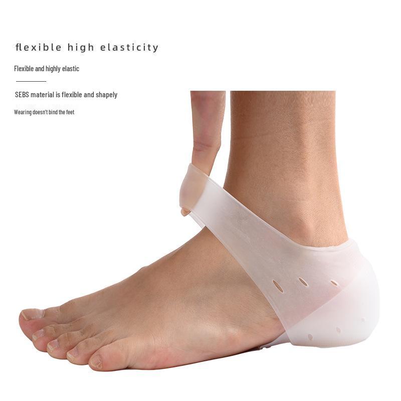 Douyin Women's Invisible Silicone Heel Pads - Transparent, Anti-Slip, Height Boosting Insoles