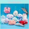 Octopus Crayfish Oysters Marine Creatures Stuffed Toy Keychain Backpack Decor