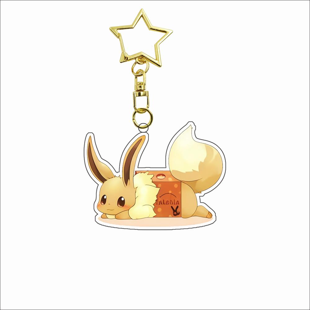 

Anime Acrylic Keychain for Leafeon Umbreon Espeon Glaceon Sylveon Packaging Box Design Self-Made Acrylic Key Buckle Pendant Gift