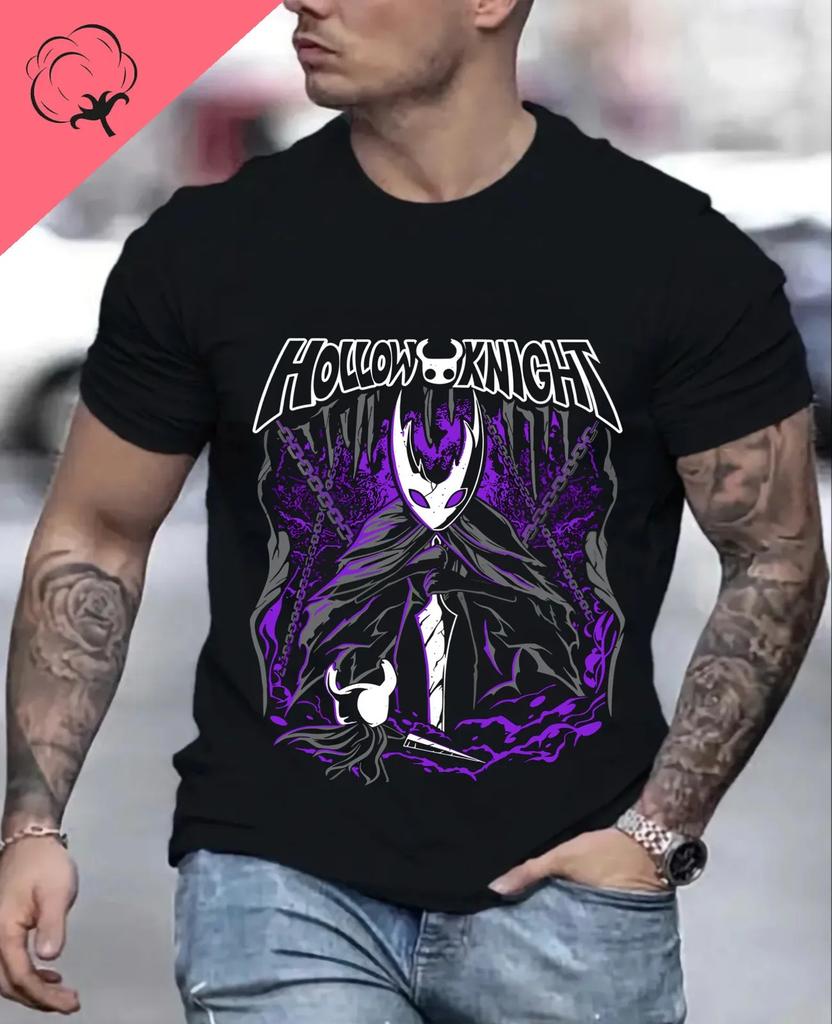 2026 New Fashion Game Tees Silk Song Graphic Hollow Knight T-Shirt Men Skull Graphic Gothic Anime Tshirt Women Cotton Loose Top