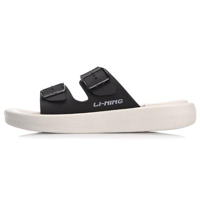 Li Ning Clap Leichte Trendige Pantoletten Herrenschuhe Weiß Schwarz AGAN001-1