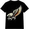 Eagle T Shirt Flying Eagle Graphic Tattoo Style Biker Motorcycle Rider Rock Tee