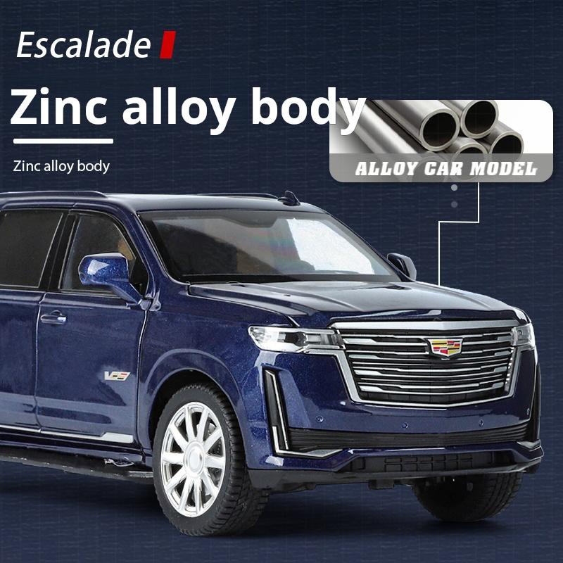 1:24 Large Size Alloy Cadillac Escalade Model Simulated SUV Off-Road Vehicle Boys' Toy Pull Back Collection & Desktop Ornament