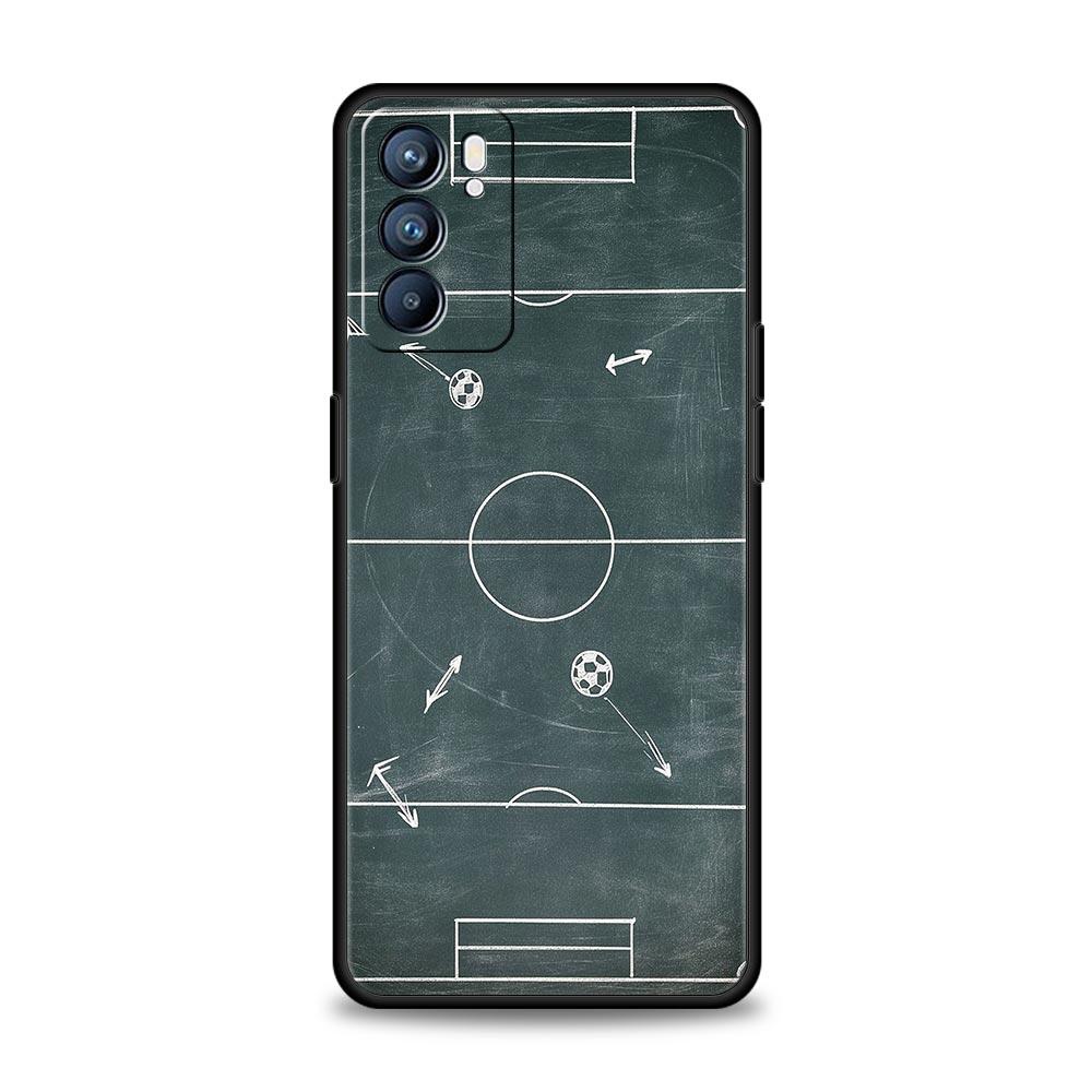 Football Basketball Tactical Board Phone Case For Oppo A17 A31 A54 A57 A78 A79 A98 Find X5 X6 Reno 8 10 11 12 13 F Pro Soft TPU