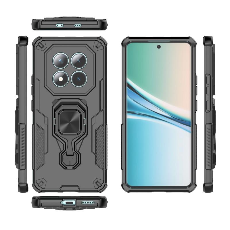 Para Xiaomi Poco M8 5G/Redmi Note 15 5G (Global) Capa de Telefone WANLONFENG PC TPU Capa Traseira Suporte com Vidro Temperado