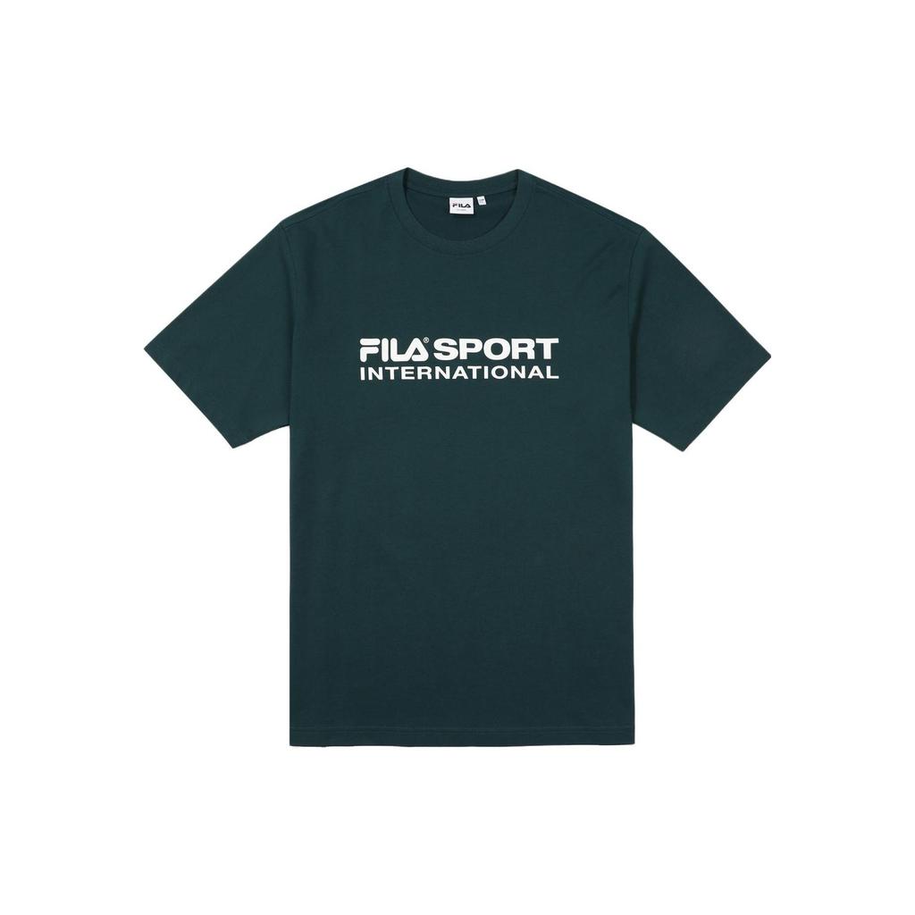 FILA T Shirts Unisex Green Crew Neck Moderate Straight Fit FS2RSF2131X-PIG