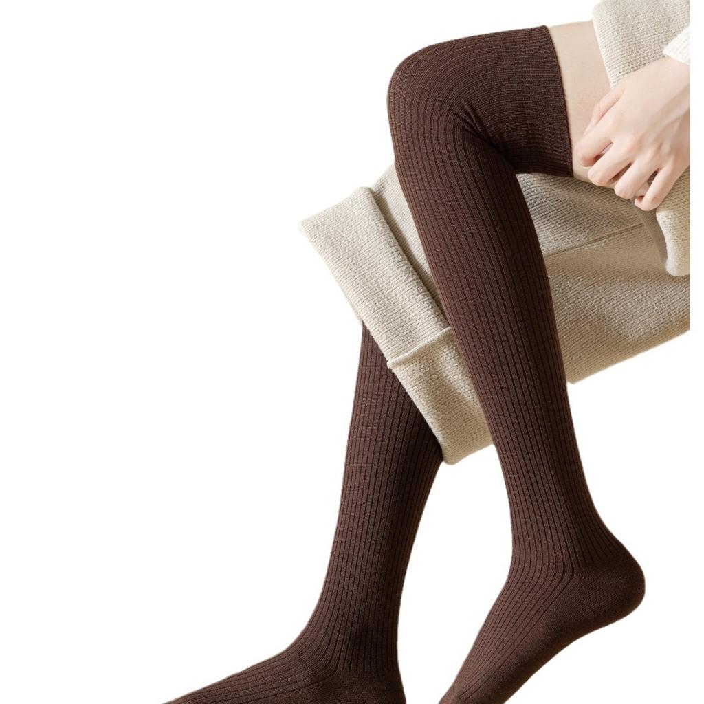 Cashmere Knee Socks Double-Needle Merad Color Warm And Cold-Resistant Women'S Knee Socks Zhuji Socks