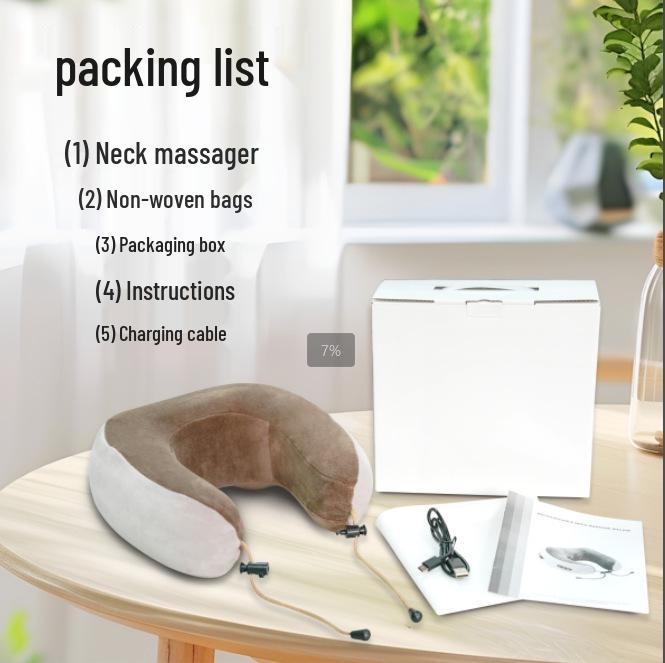 U-shaped Electric Neck Massager Pillow: Multifunctional Portable Kneading Cushion for Cervical Spine & Car Comfort