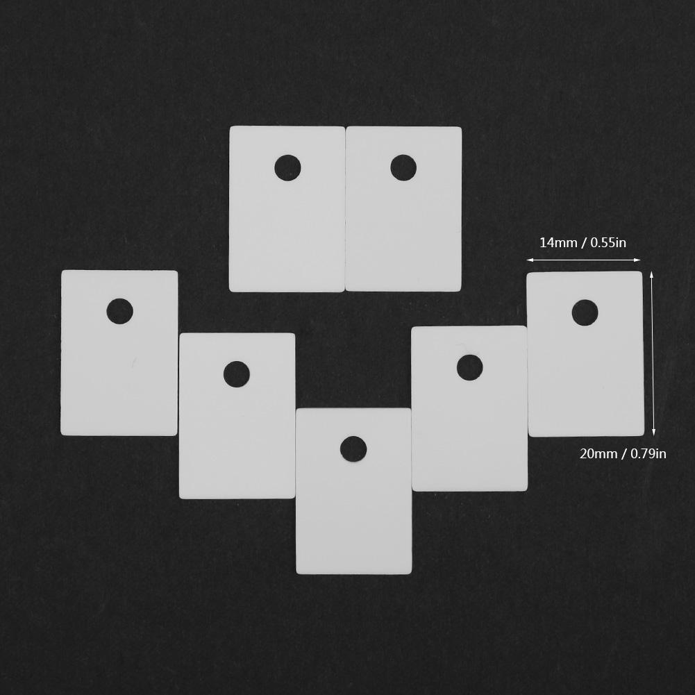 100PCS  TO220  Alumina Ceramic Insulating Sheet 3.2mm Hole MOS Transistor IGBT Cooling Pad