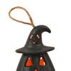 yangyizhi 12 Pcs Halloween LED Pumpkin Lantern, Spooky Hanging Lighted Light with Witch Hat for Indoor Outdoor Home Party Decor