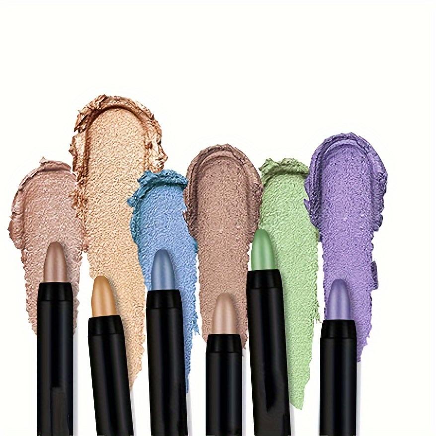 Wasserfester Lidschattenstift mit 16 Farben, mattes und schimmerndes Finish, langanhaltend, lässt sich leicht verblenden für eine gleichmäßige Deckung, perfekt für Partys und Geburtstage