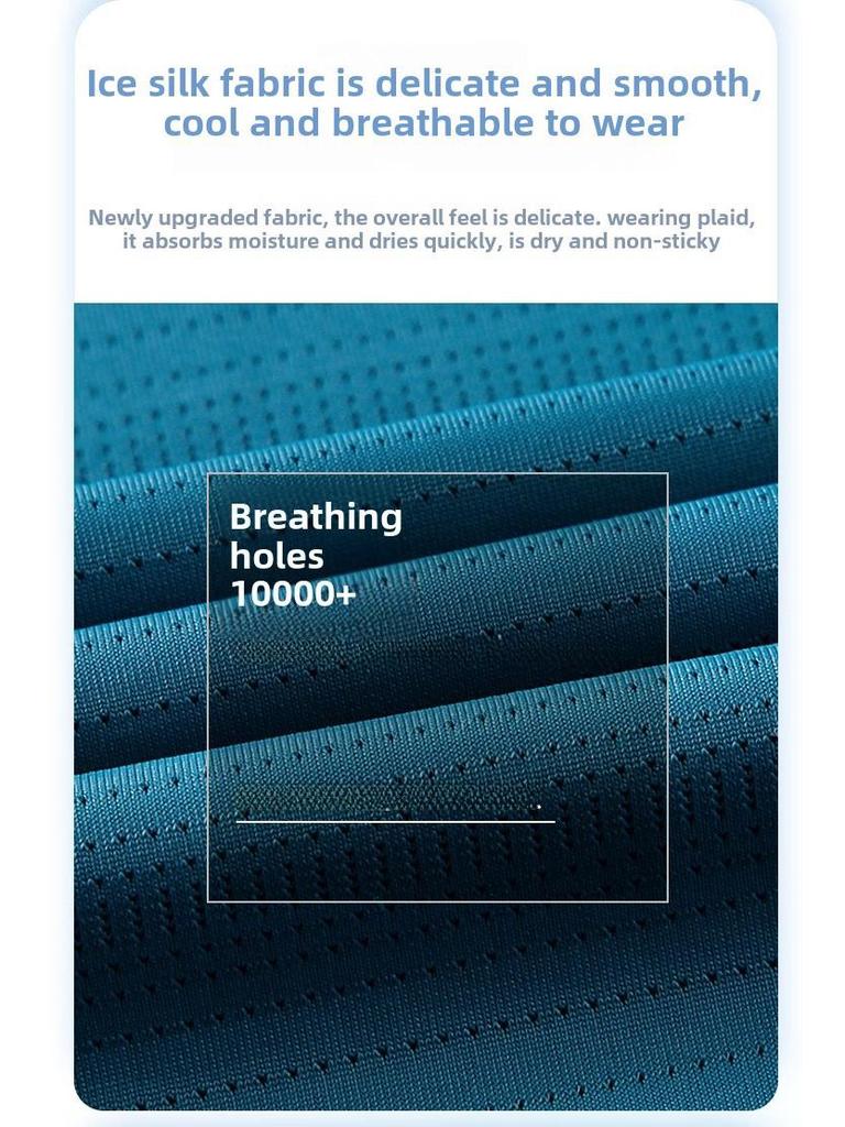 Erkek Buz İpeği Kısa Kollu Polo - Hızlı Kuruyan, Orta Yaşlı ve Yaşlılar İçin Bol Kesim, Trend Yazlık Gömlek