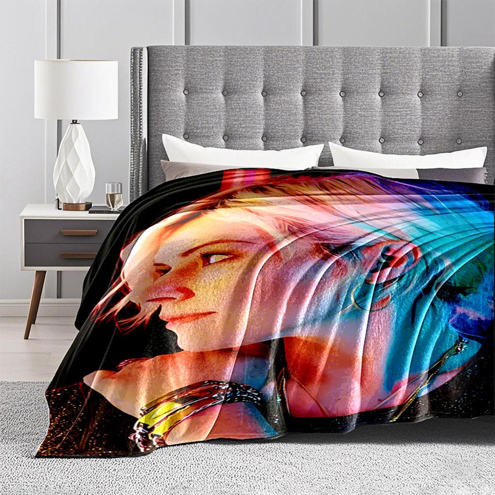 Vibrant Rainbow Portrait Blanket for All Seasons Blanket Lunch Break Throw Gift