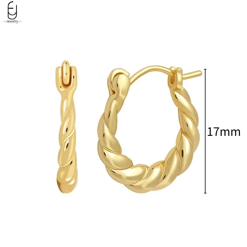 925 Silver Needle Vintage Snake Earrings Women Gold Round Ear Clips Punk Style Fashion Hoop Earrings Women Jewelry