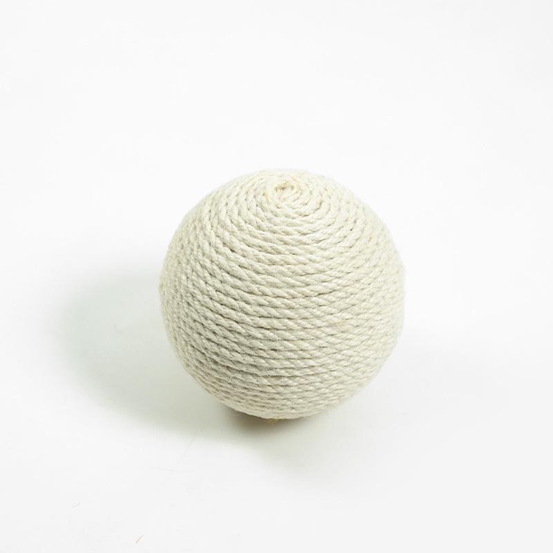 

Sisal Cat Toy: Teething, Claw Grinding, Bite-Resistant Entertainment for Cats Diameter 11cm білий