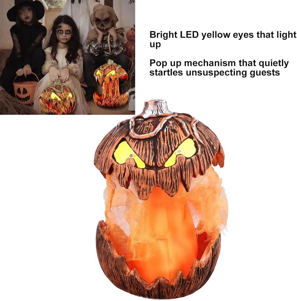 Halloween Decoration Pumpkin Head Outdoor Garden Yard Patio Horror Ornament Haunted House Scary Party Props Decor