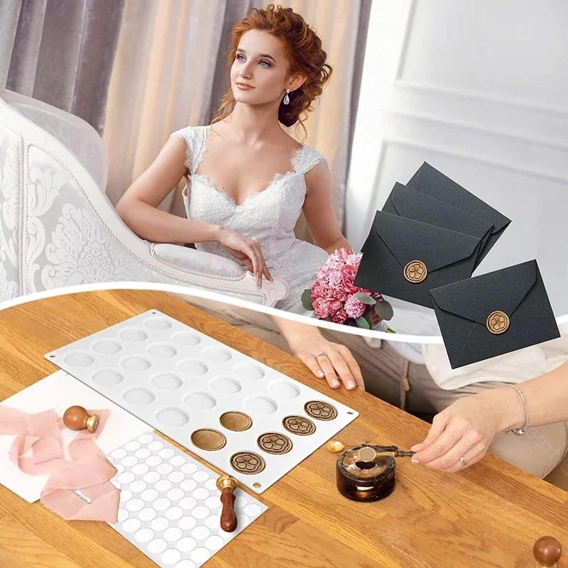 1pc Wax Seal Stamp Mold 4/12/24 Round Silicone Mat DIY Crafts Wax Seal Mat Tool French Mousse Cake Baking Tools