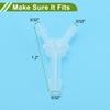HOPESPANNER Plastic Hose Barb Fitting 3/32" X 5/32" X 3/32" Y-Shaped Barb Connector PP 4pcs