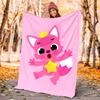 pinkfong Flannel Blanket Soft Warm All-Season Throw, Design for Camping, Car Travel, Hiking Sofa, Bed, Office Perfect Gift for Parties