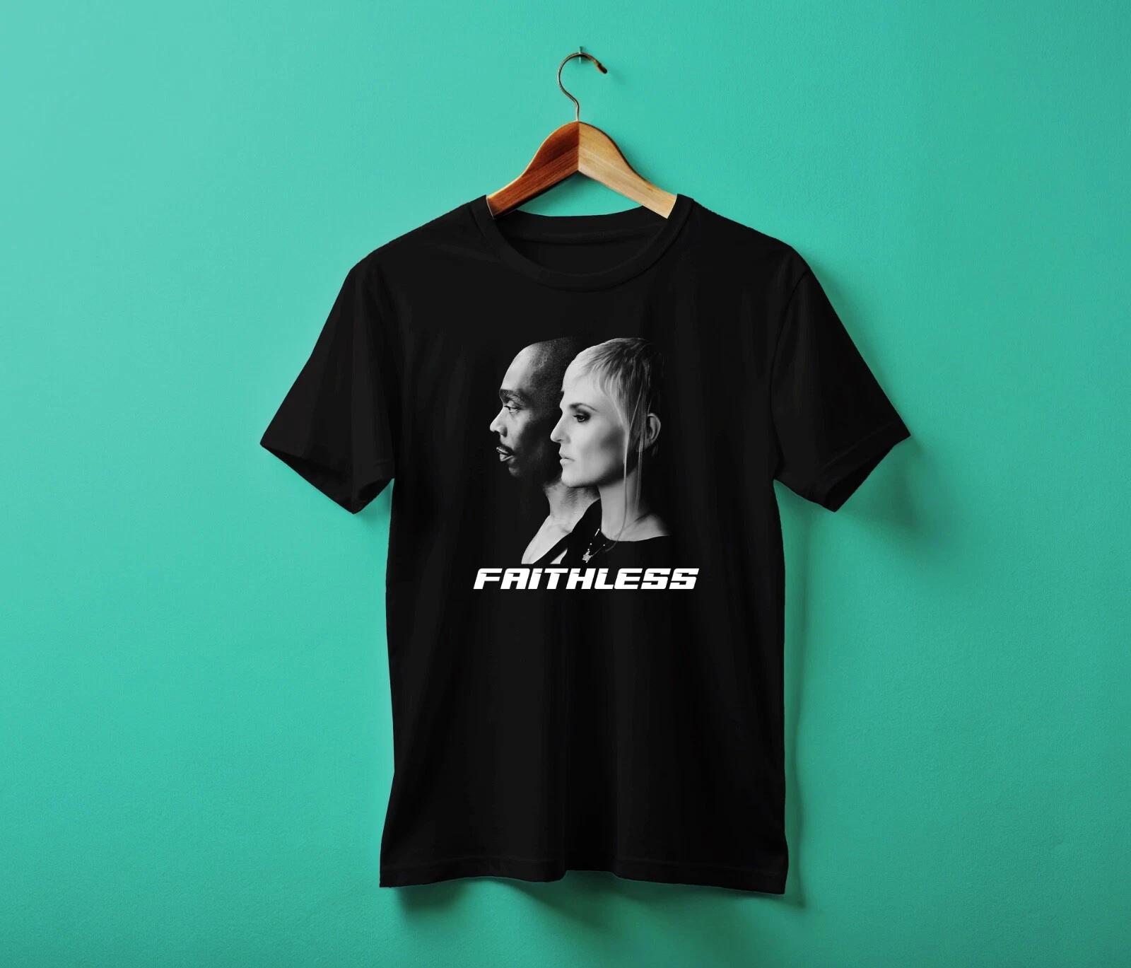 Men s and Women s T-shirts Faithless Custom t-shirt BLACK XS