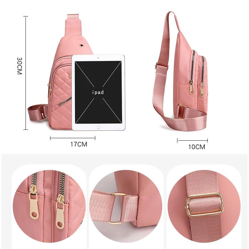 2026 BestSelling New breast bag women's casual fashion nylon fabric bag lightweight crossbody small single shoulder Chest Bags