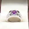 Amethyst Oval Cut Gemstone With 925 Sterling Silver Ring For Men's #A700 JL375658915060