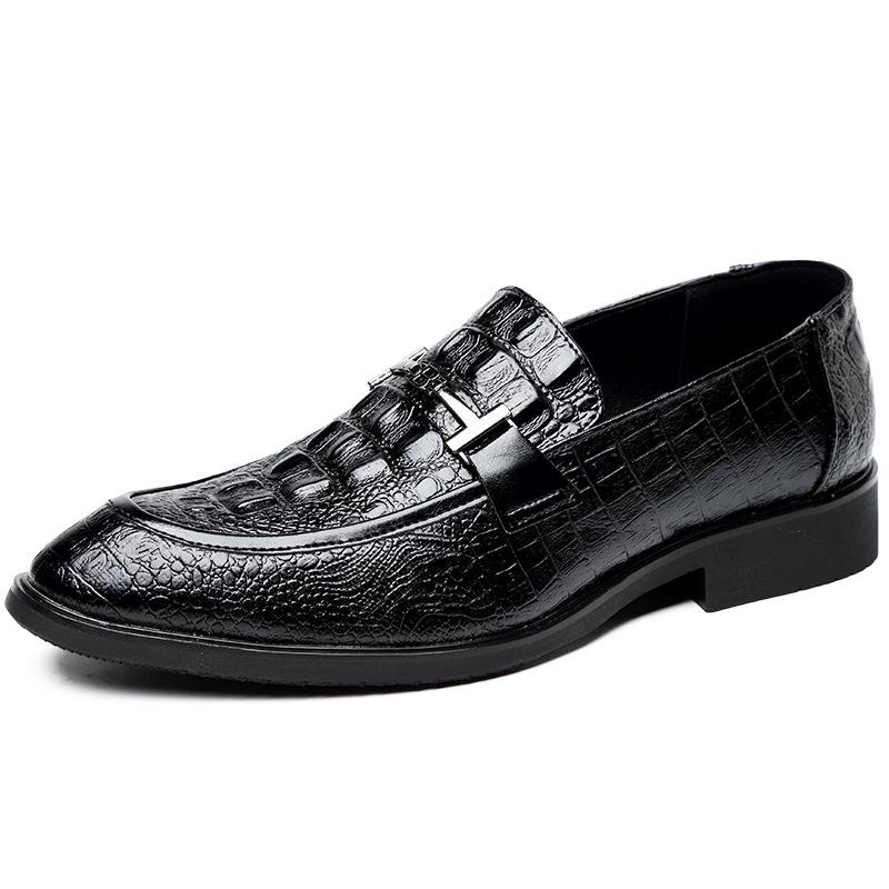 Men s Formal Business Crocodile Pattern Leather Shoes, Large Size 47, Wenzhou Cowhide. Size 38