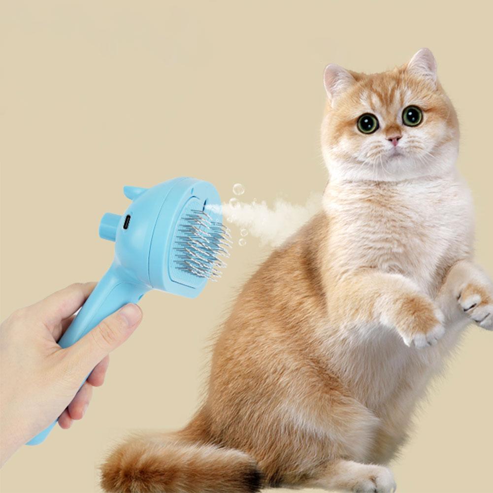 Cat Steam Brush Cat Grooming Brush Multi-Function Cat Shedding Comb Floating Hair Brush for Small & Large Pets
