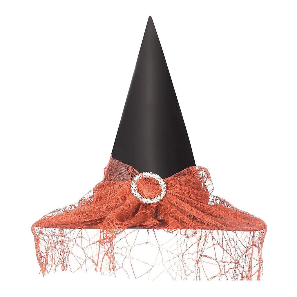 IPENNYE Halloween Velvet Witch Devil Hat with Flower Cosplay Wizard Classic Witch Grim Reaper Super Cute Tricorne Costume Cosplay Cultural School