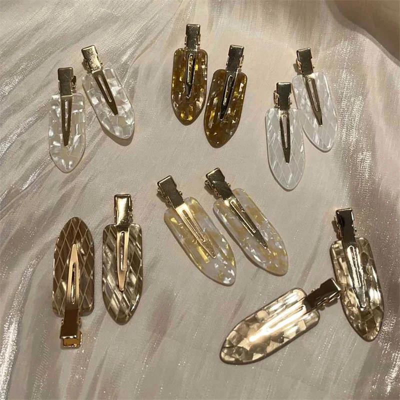 Ac de păr cu acetat Femei Machiaj Bucle Ciucuri Agrafă de păr Stil francez Barrete Clipuri cioc de rață Accesorii de păr pentru fete bijuterii