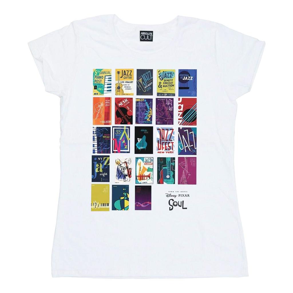 Disney Womens/Ladies Soul Jazz Poster Wall Cotton T-Shirt