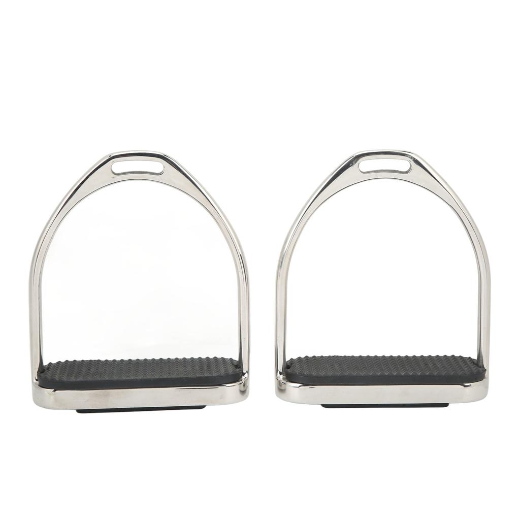 1 Pair Stainless Steel Horse Riding Stirrups Anti Skid Horse Pedal Super Lightweight Equestrian