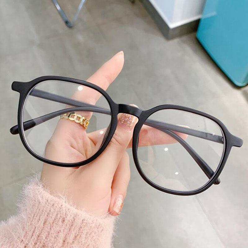 Transparent Myopia Glasses -1.0 to -6.0 Prescription Eyewear for Men Women Black Frame Shortsighted Glasses