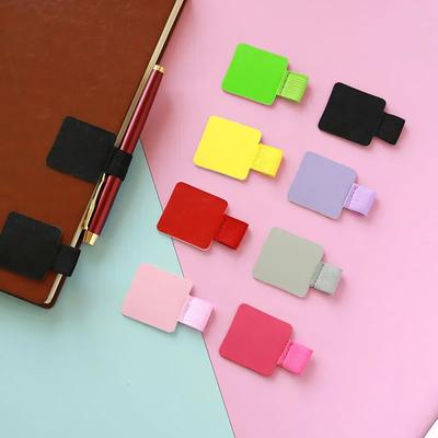 Tragbarer, selbstklebender Stiftclip aus PU-Leder mit elastischer Schlaufe, Abdeckring für Tagebuchplaner-Clip für Apple iPhone-Stifthalter