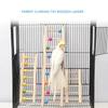 Natural Wood Birds Pets Parrots Ladders Climbing Toy Hanging Colorful Balls Parrot Toys for Conures Parakeets Cockatiels