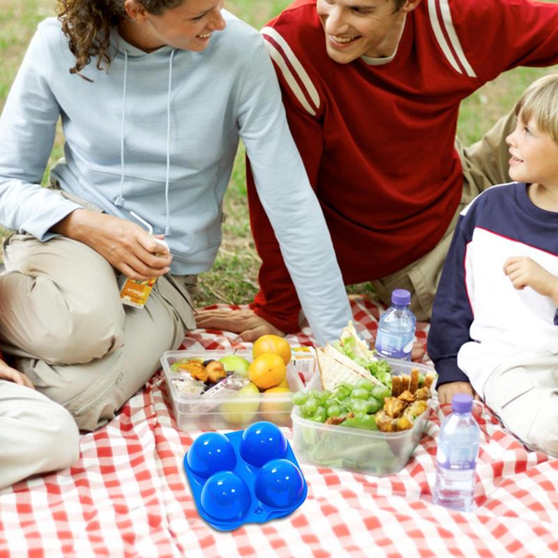 Camping Egg Container Reusable Camping Egg Box Reusable Grid Packaging Food Carrier Keeper For Refrigerator Easter Farm