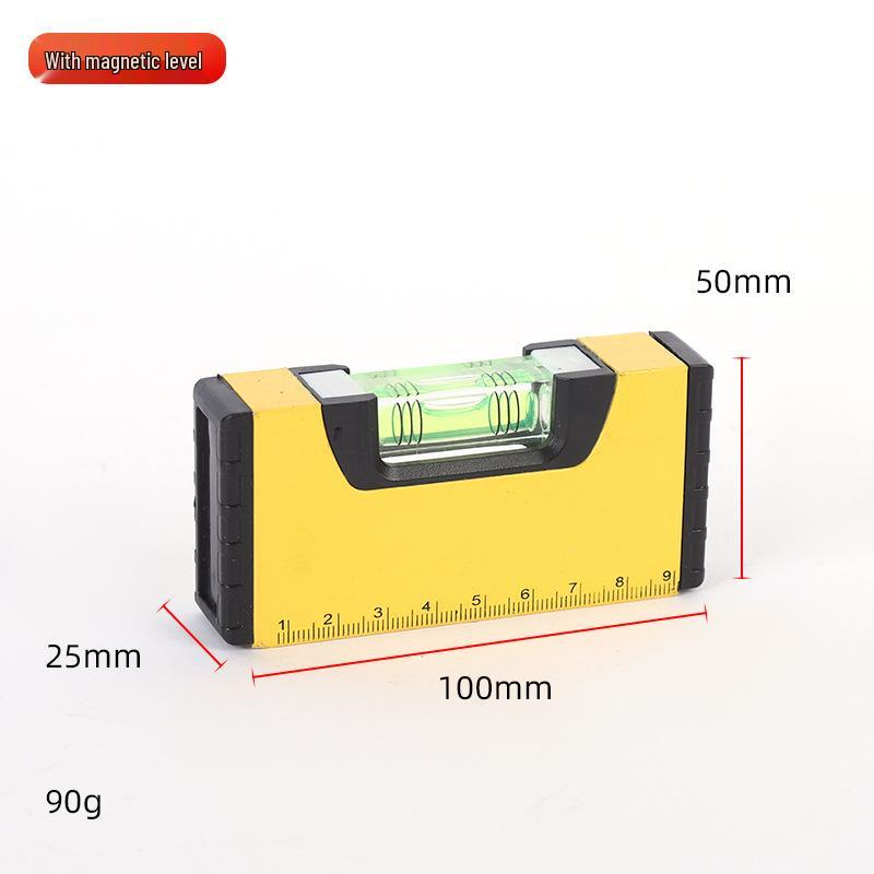 High-Precision Magnetic Mini Spirit Level, Durable Aluminum & Cast Iron, Drop-Resistant, Industrial Grade