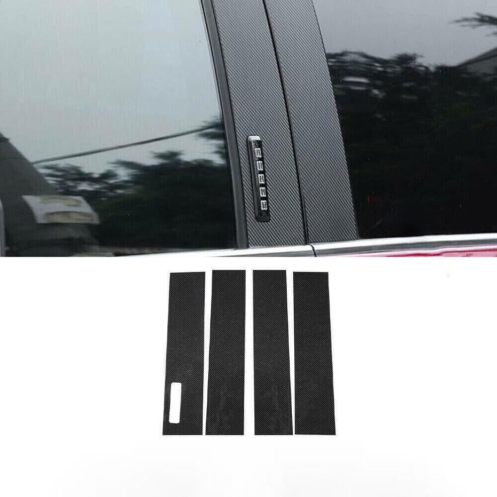 2015-2020 For Ford F150 F-150 Carbon Fiber Car Exterior Window Pillar Cover Trim