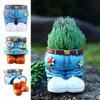 Denim Pants Flower Pot Resin Planter Pot Plant Containers Plant Holder Decor Home Ornament